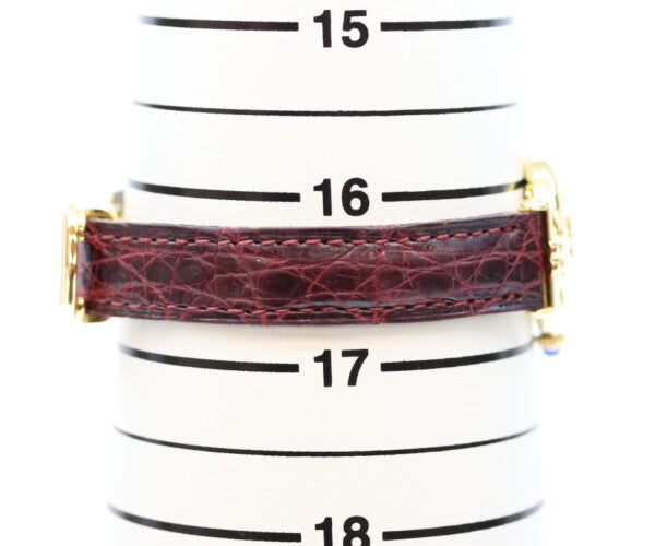 Cartier カルティエ 00s W1011554 925 マストコリゼヴェルメイユSM 白抜きローマ文字盤 革 QZ 腕時計