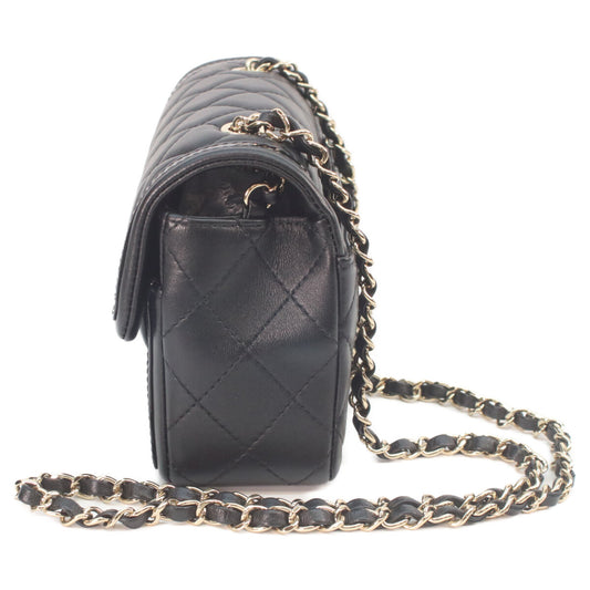 CHANEL シャネル AS4288 マトラッセ20 黒 ラムスキン×パテントレザー ゴールド金具 シングルフラップバッグ ショルダーバッグ