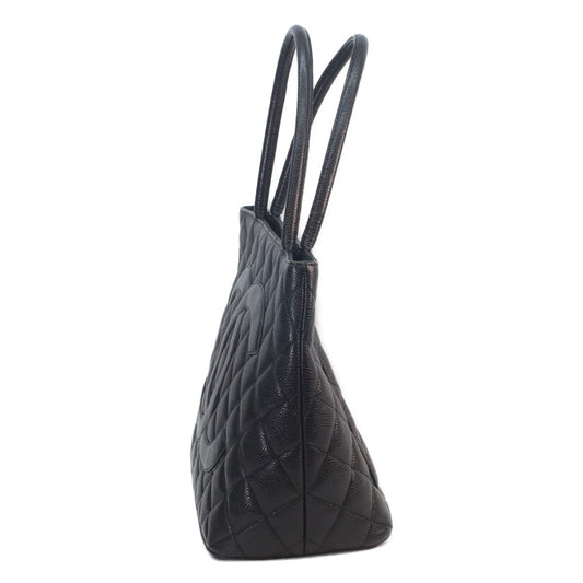CHANEL A01804 Black Caviar Silver Hardware Reissue Tote Bag
