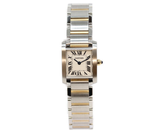 Cartier カルティエ W51007Q4 SS YG タンクフランセーズSM QZ 腕時計