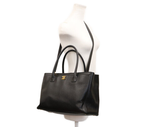 CHANEL シャネル 14番 A15206 黒 グレインドカーフ ゴールド金具 2WAY エグゼクティブトート トートバッグ