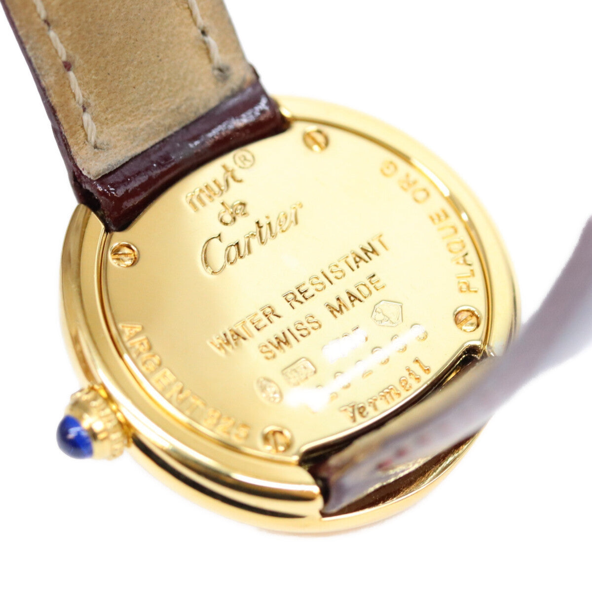 Cartier カルティエ W1010744 925 マストトリニティヴェルメイユSM 飛びアラビアホワイト文字盤 QZ 腕時計