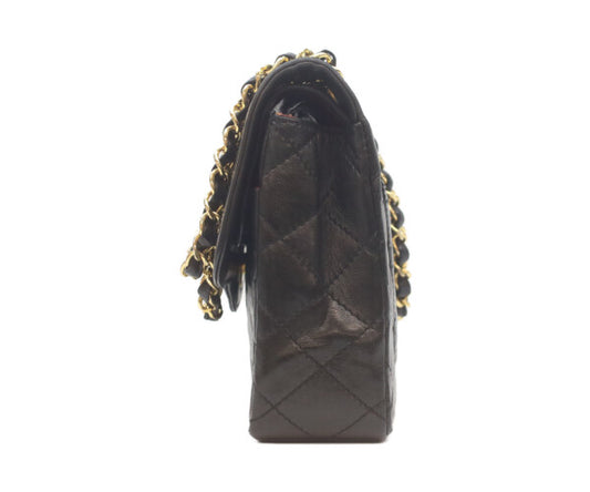 CHANEL シャネル 0番 黒ラム ダブルフラップ パリ限定 ミニマトラッセ22 ショルダーバッグ