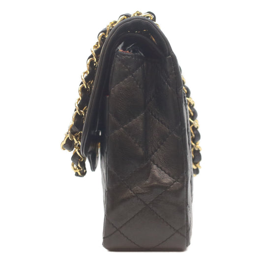 CHANEL シャネル 0番 黒ラム ダブルフラップ パリ限定 ミニマトラッセ22 ショルダーバッグ