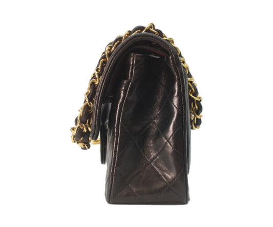CHANEL シャネル 2番 A01113 黒ラム ゴールド金具 Wフラップ マトラッセ23 ショルダーバッグ