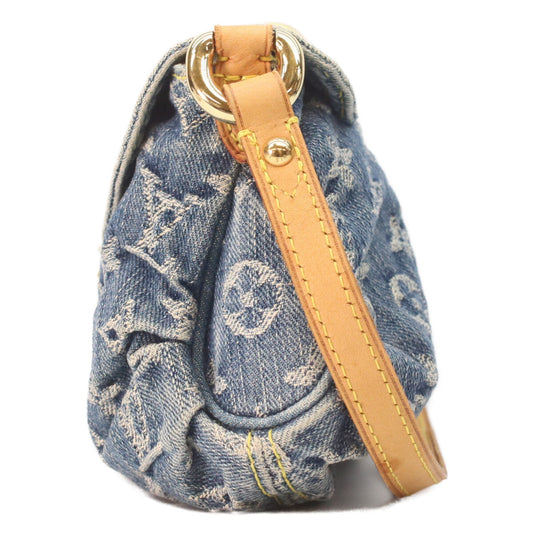 LOUIS VUITTON 06 M95050 Monogram Denim Mini Pleaty Shoulder Bag