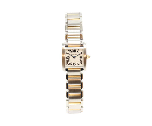 Cartier カルティエ W51007Q4 SS YG タンクフランセーズSM QZ 腕時計