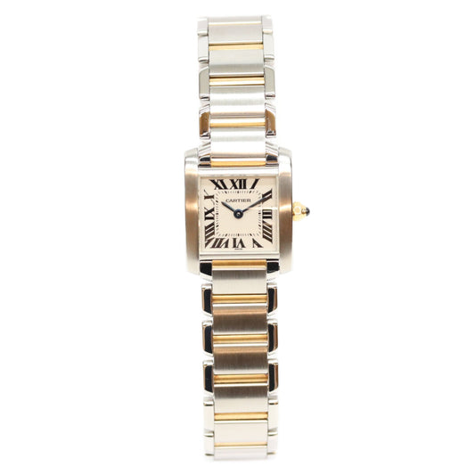 Cartier カルティエ W51007Q4 SS YG タンクフランセーズSM QZ 腕時計