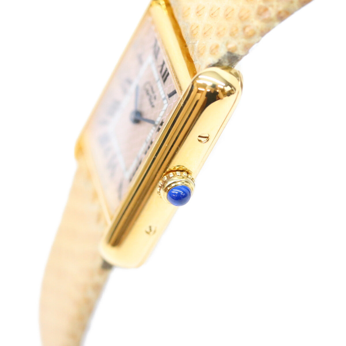 Cartier カルティエ 04年 W1018687 925 マストタンクMMヴェルメイユ アクアリーノ 革 QZ 腕時計
