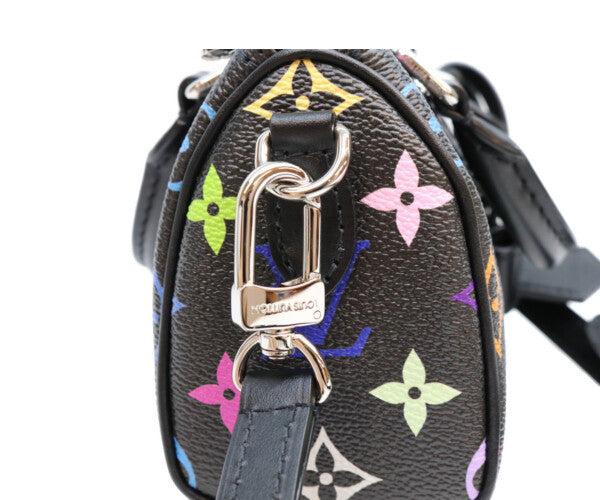 LOUIS VUITTON ルイヴィトン ×村上隆 M13406 マルチカラー ノワール ナノスピーディ ボストンバッグ