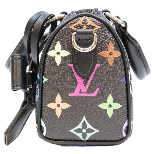LOUIS VUITTON ルイヴィトン ×村上隆 M13406 マルチカラー ノワール ナノスピーディ ボストンバッグ