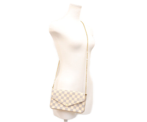 LOUIS VUITTON ルイヴィトン N63106 16年 ダミエアズール ポシェットフェリシー ショルダーバッグ