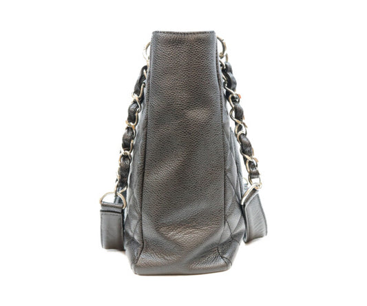 CHANEL シャネル 13番 A20994 黒 キャビア シルバー金具 PSTトート トートバッグ