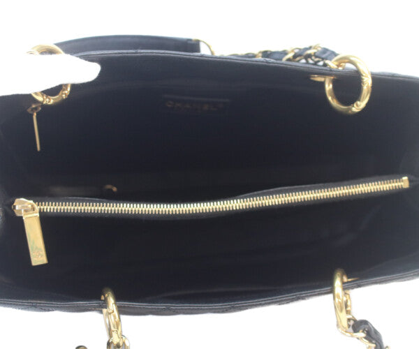 CHANEL シャネル 14番 A50995 黒 キャビア ゴールド金具 GST トートバッグ