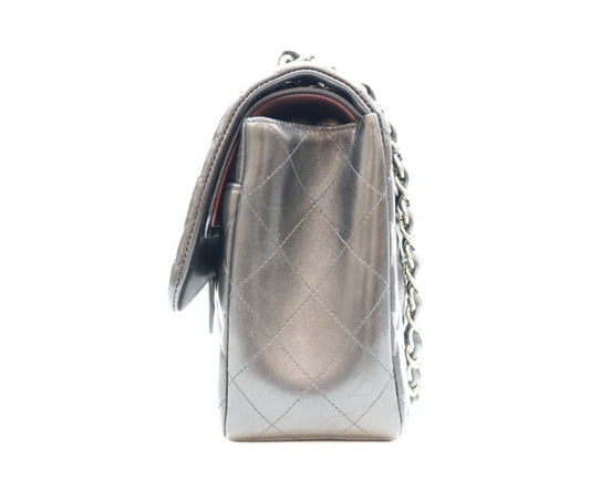 CHANEL シャネル 18番 A58600 黒 ラム シルバー金具 ダブルフラップ デカマトラッセ30 バッグ ショルダーバッグ