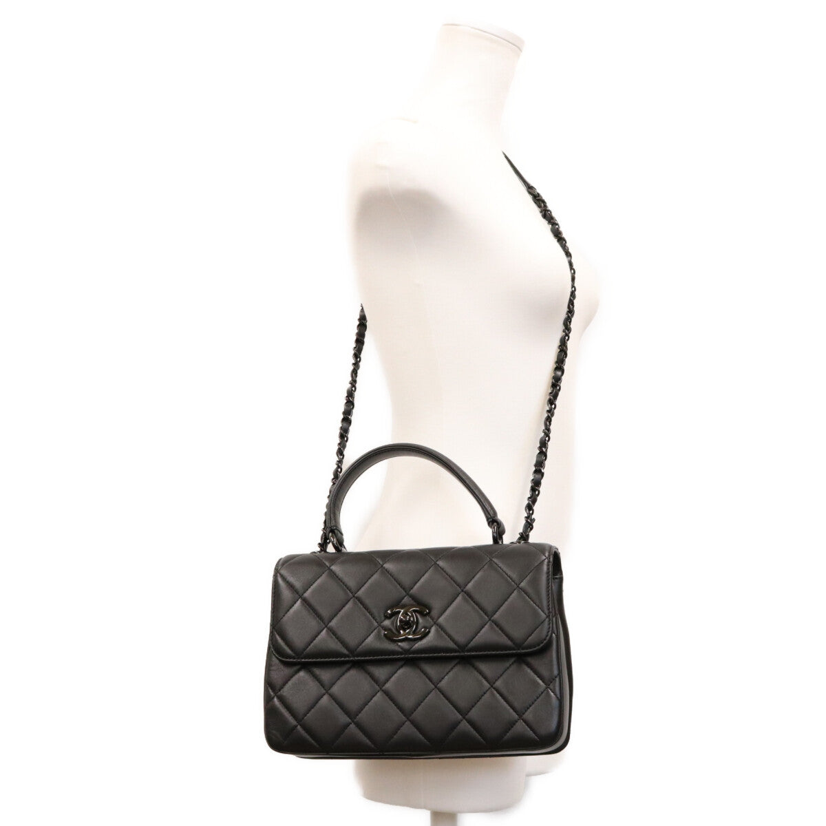 CHANEL Chanel A92236 Black Lambskin So Black Trendy CC Small Shoulder Bag Shoulder Bag