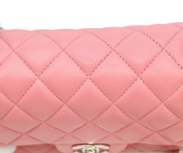 CHANEL シャネル 18番 A69900 ピンク ラム シルバー金具 ミニマトラッセ20 ショルダーバッグ ショルダーバッグ