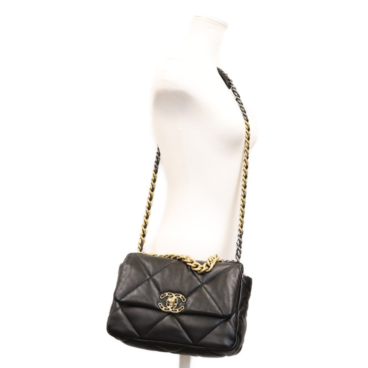 CHANEL シャネル AS1160 黒 ラム シャネル19スモール ショルダーバッグ ショルダーバッグ
