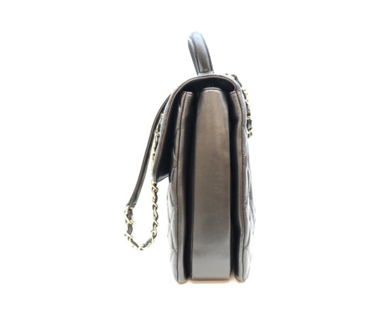 CHANEL シャネル 23番 黒 ラム ゴールド金具 トレンディCCマキシ 2WAYショルダーバッグ ショルダーバッグ