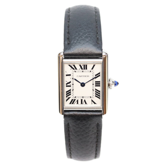 Cartier カルティエ 21年 WSTA0042 SS タンクマストSM シルバー文字盤 QZ 革 時計 腕時計
