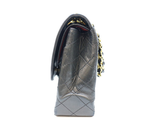 CHANEL シャネル 0番 黒 ラムスキン ダブルフラップ パリ限定 マトラッセ26 ショルダーバッグ ショルダーバッグ