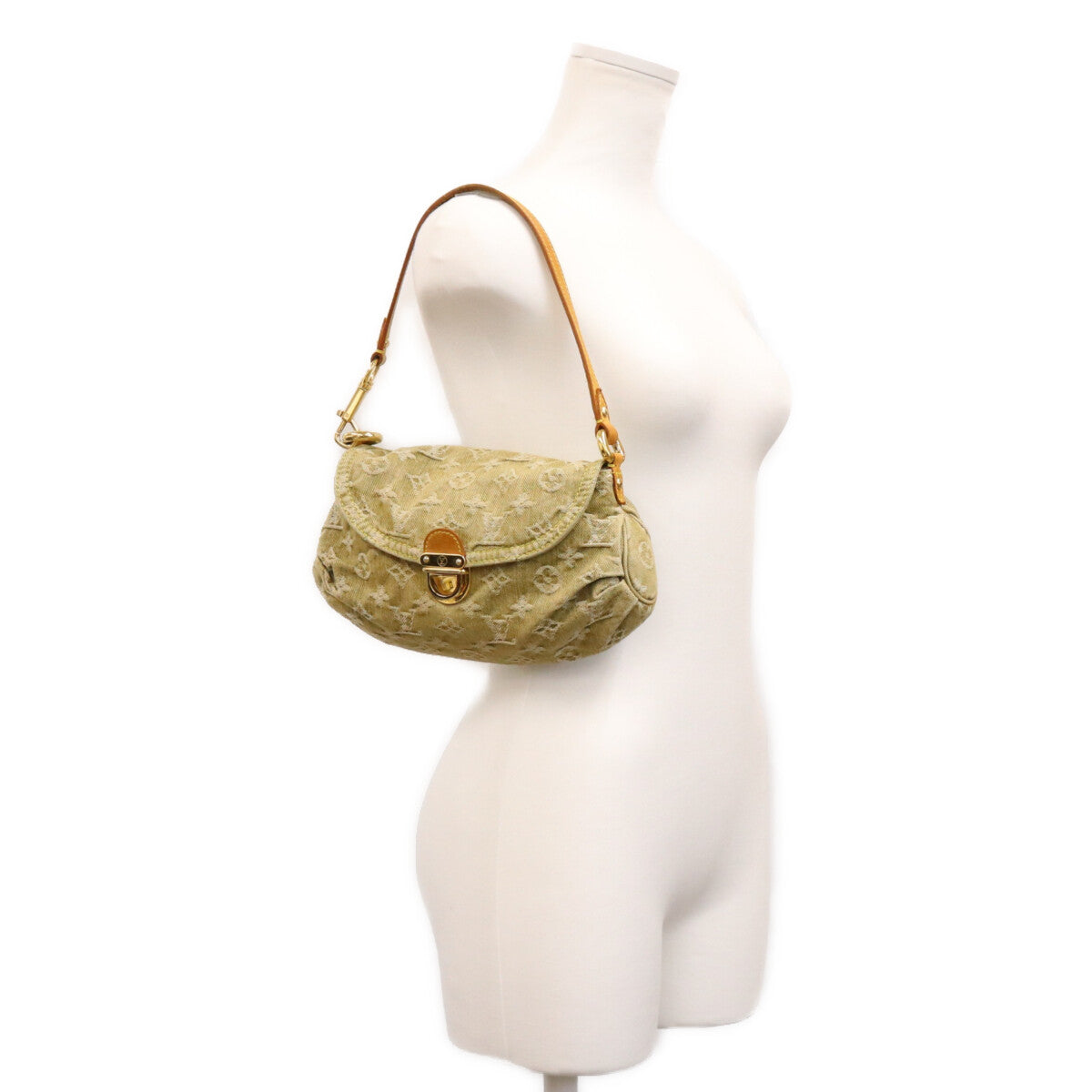 LOUIS VUITTON ルイヴィトン 06年 M95217 モノグラムデニム リケン ミニプリーティ ハンドバッグ
