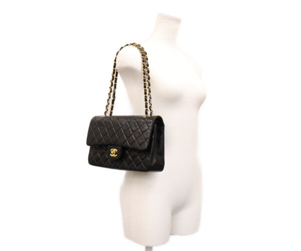 CHANEL シャネル 2番 A01112 黒 ラム ゴールド金具 マトラッセ25 ショルダーバッグ ショルダーバッグ