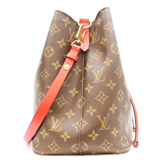 LOUIS VUITTON ルイヴィトン 17年 M44021 モノグラム コクリコレッド ネオノエMM ショルダーバッグ ショルダーバッグ
