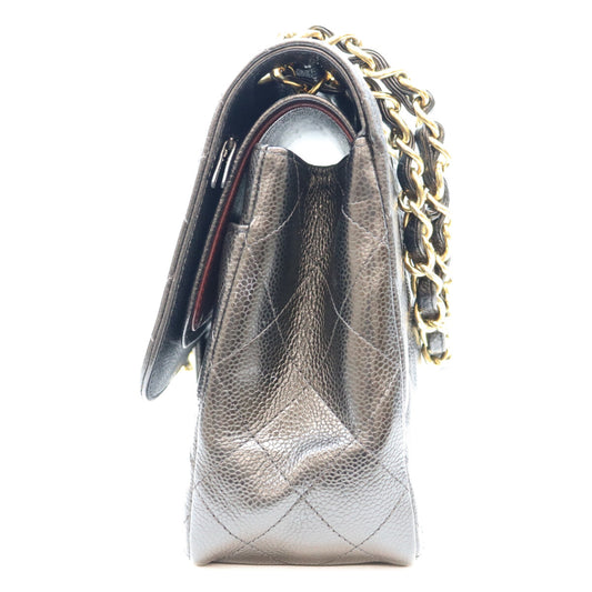 CHANEL シャネル A58600 29番 黒 キャビア G金具 Wフラップ デカマトラッセ30 ショルダーバッグ ショルダーバッグ