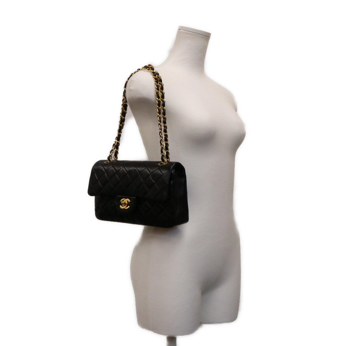 CHANEL シャネル 4番 A01113 黒 ラム GP金具 マトラッセ23 ショルダーバッグ ショルダーバッグ