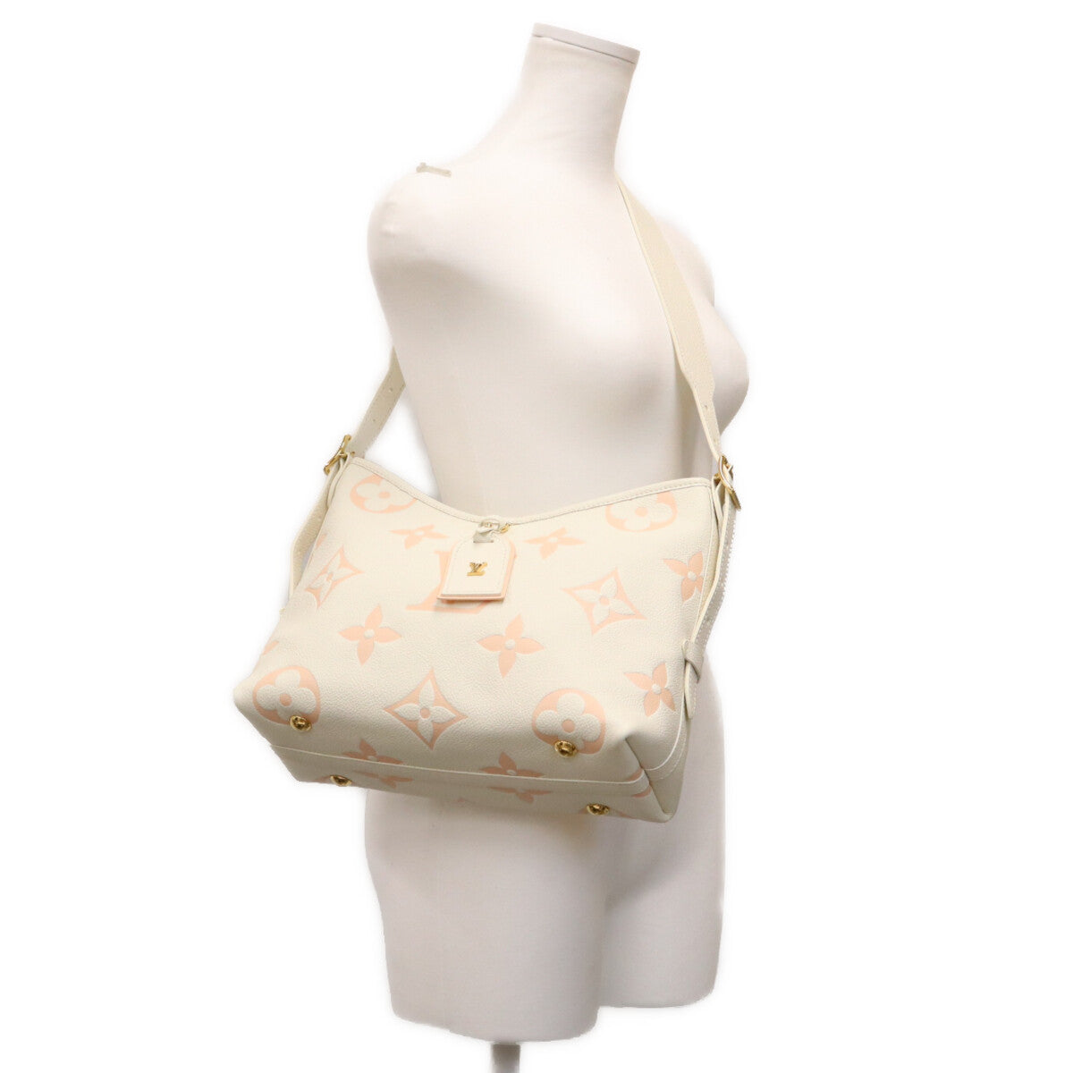 LOUIS VUITTON ルイヴィトン M24141 アンプラント ラテホワイト シャマロウピンク キャリーオールジップNMPM ショルダーバッグ ショルダーバッグ
