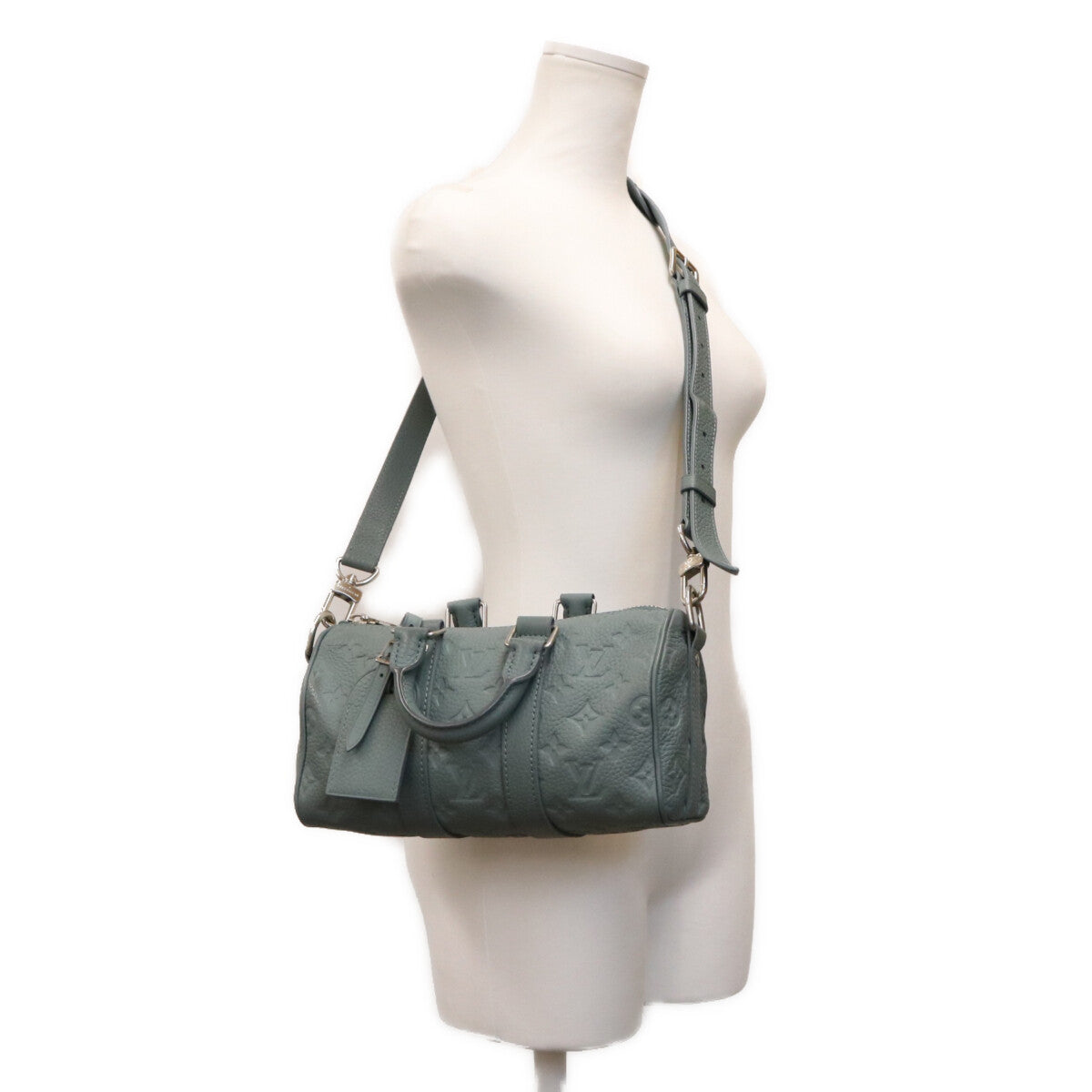LOUIS VUITTON ルイヴィトン M13866 トリヨンレザー ミスティレイクグリーン キーポルバンドリエール25 ボストンバッグ ショルダーバッグ