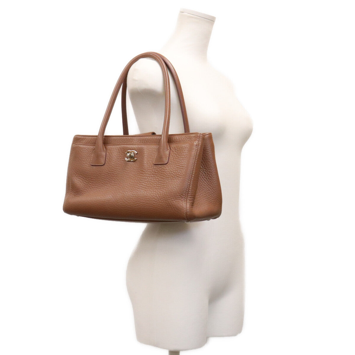 CHANEL シャネル 18番 A67282 ブラウン SV金具 カーフ エグゼクティブトートバッグ トートバッグ