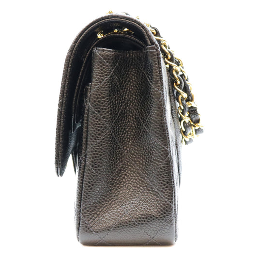CHANEL シャネル 6番 A01112 黒 キャビア GP金具 内黒 マトラッセ25 ショルダーバッグ ショルダーバッグ
