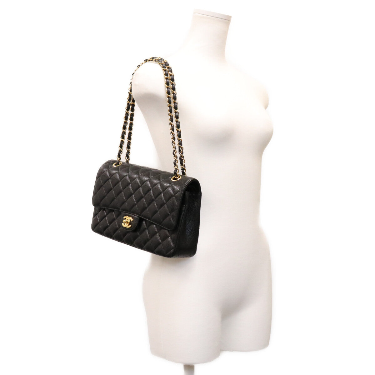 CHANEL シャネル 30番 A01112 黒 キャビア G金具 マトラッセ25 ショルダーバッグ ショルダーバッグ