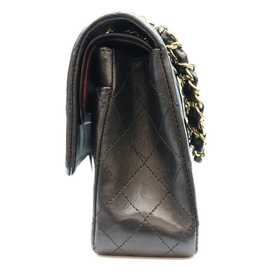 CHANEL シャネル 18番 A01112 黒 ラム G金具 マトラッセ25 ショルダーバッグ ショルダーバッグ