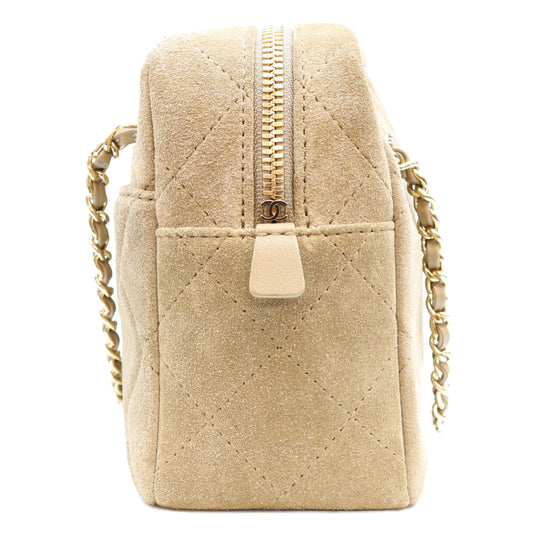 CHANEL シャネル 26年 AS6443 ダークベージュ スエードカーフスキン カメラバッグ ショルダーバッグ ショルダーバッグ