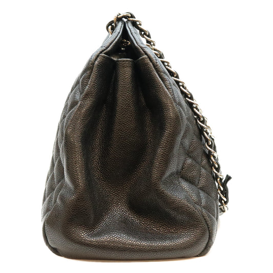 CHANEL シャネル 15番 A50558 黒 キャビア マドモアゼルボーリング SV金具 トートバック トートバッグ
