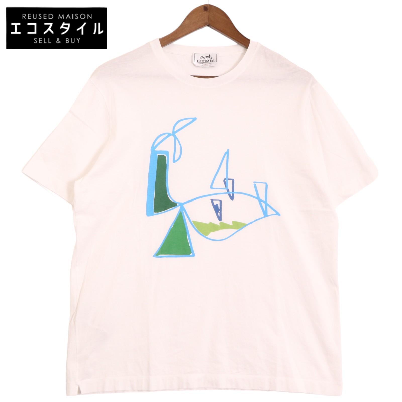 HERMES エルメス ホワイト 16SS プリントTシャツ トップス – style-eco