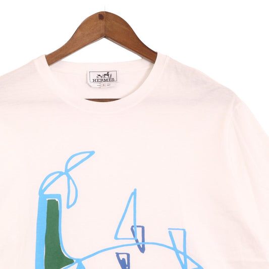 HERMES エルメス ホワイト 16SS プリントTシャツ トップス