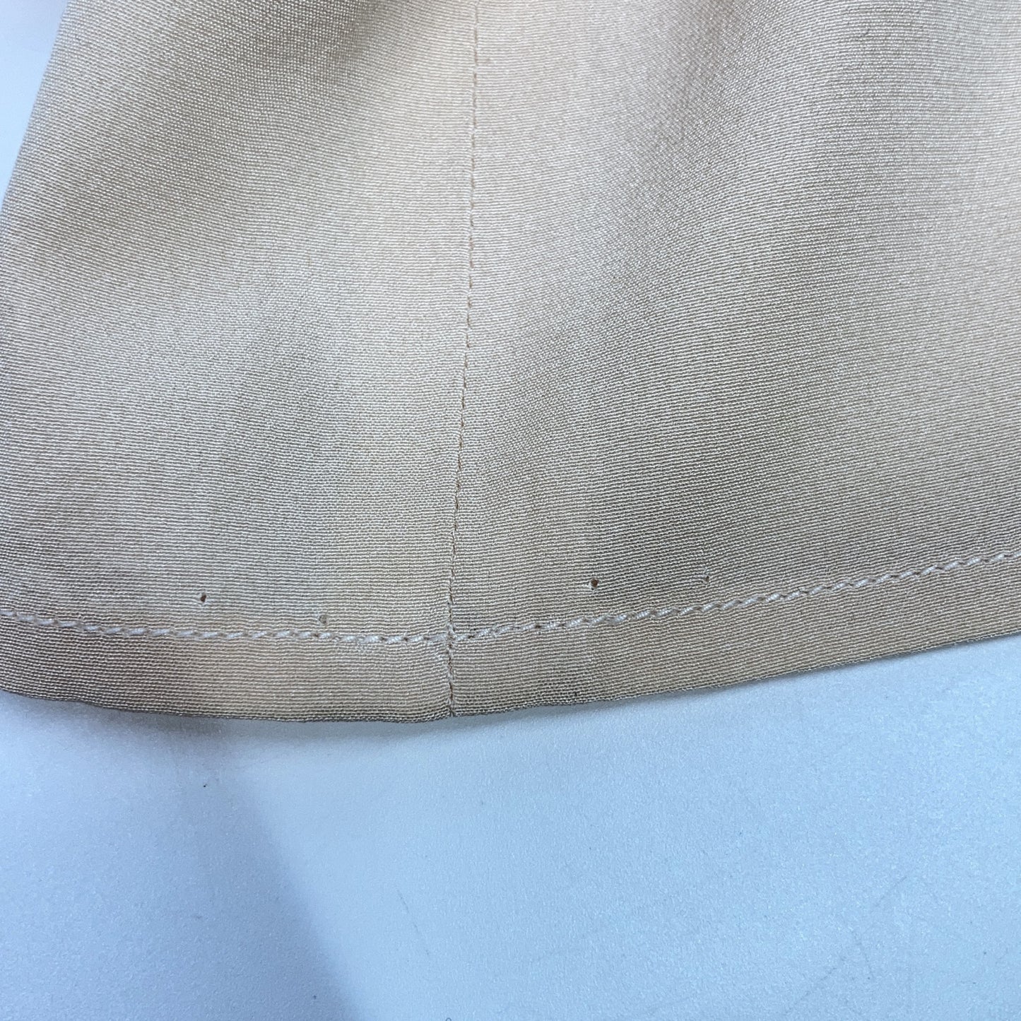 CHANEL シャネル ベージュ シルク 長袖シャツ 袖金釦 トップス 記載なし