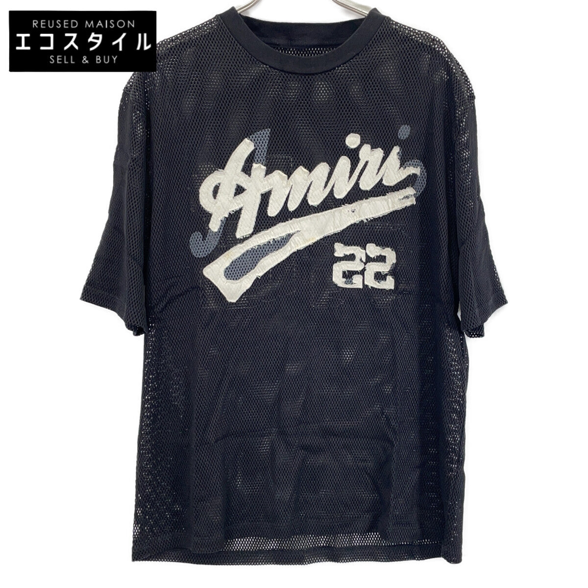 AMIRI アミリ ブラック メッシュ ゲームシャツ トップス – style-eco.shop