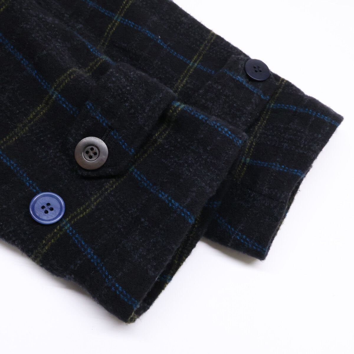 UCZ4301-2 Checked Switched Fleece Long Coat 2 Men's
