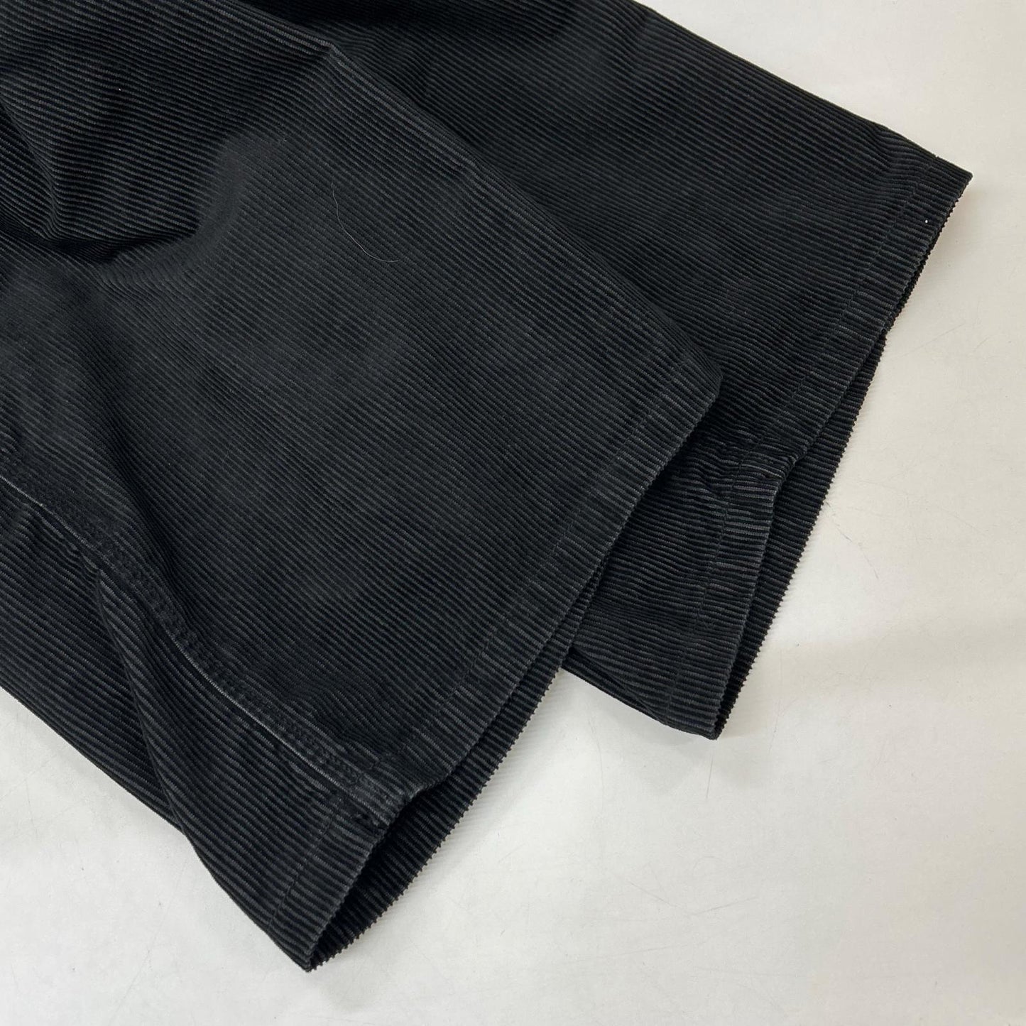 Black Corduroy Wide-Leg Bottoms S Women's