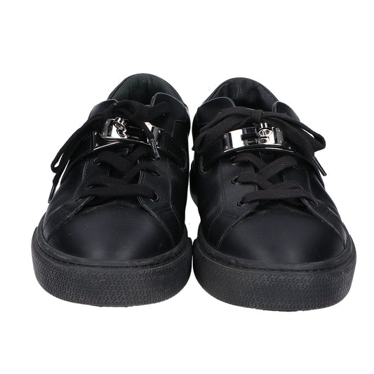 HERMES Day Sneaker Kelly Buckle Leather Shoes