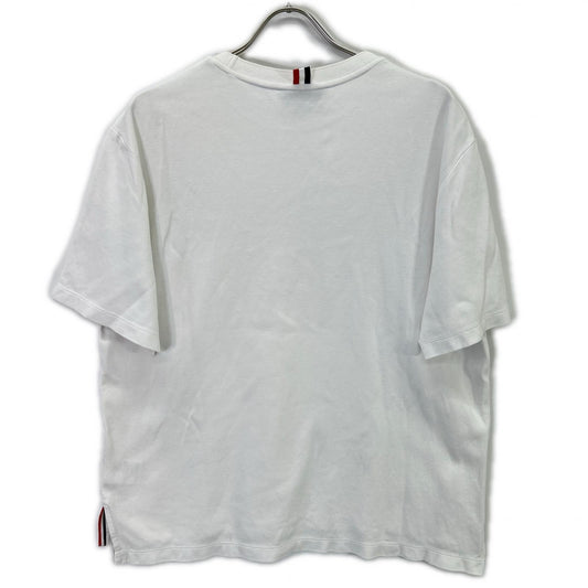 THOM BROWNE トムブラウン 白 半袖カットソー トリコロール トップス
