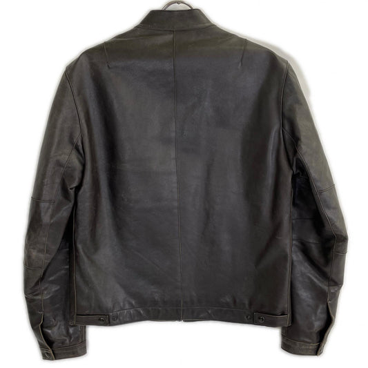 Black Sheepskin Single Rider's Jacket for Men
