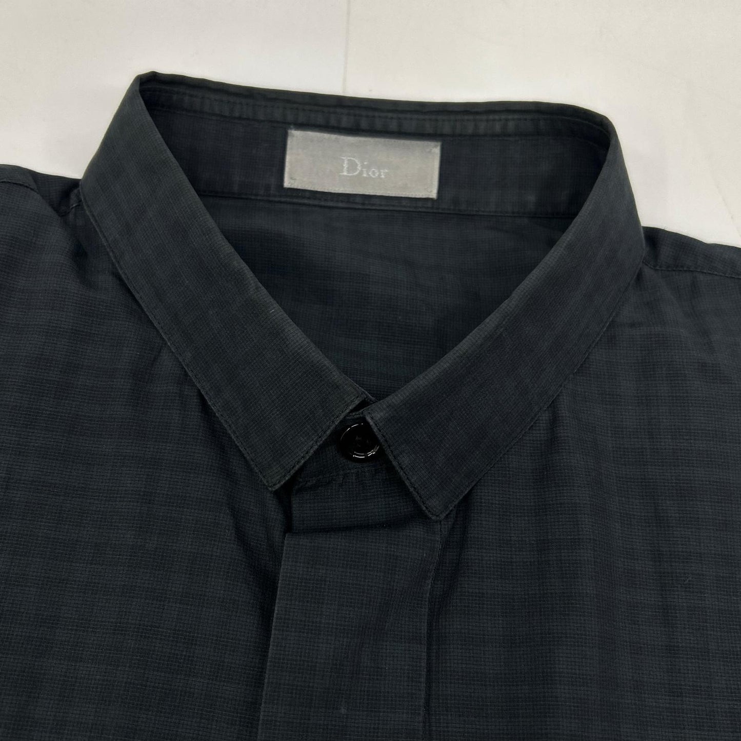 Dior HOMME 迪奥 Homme 163c506a2274 灰色 阴影格纹 长袖衬衫 上衣