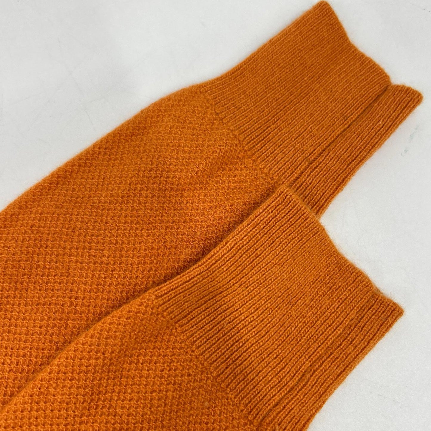 FAG1197 Orange Baby Cashmere Knit Sweater Logo Plate Top 38 Women's