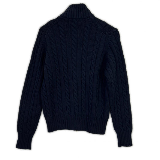 Cruciani クルチアーニ ×バーニーズ ネイビー ウール ジップニット ジャケット